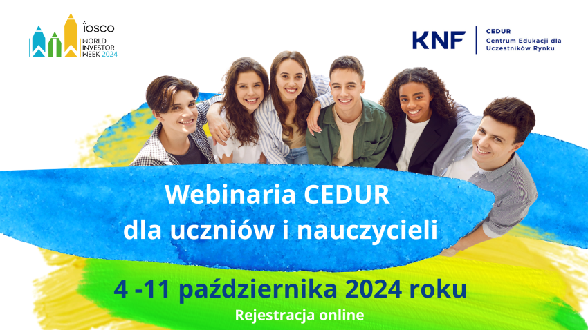 Zdjęci zapraszające na webinar CEDUR